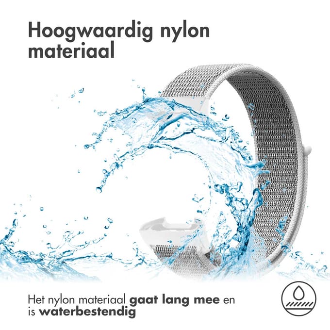 imoshion Nylon bandje voor de Fitbit Charge 3 / 4 - Lichtgrijs
