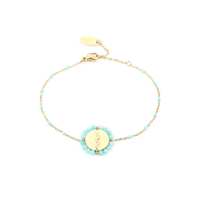 Jomide Armbandje Snake Mint - Goudkleurig