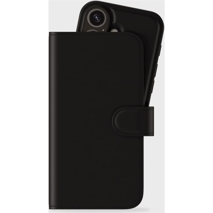 Wallet Case Magnet Black iPhone 16 Plus