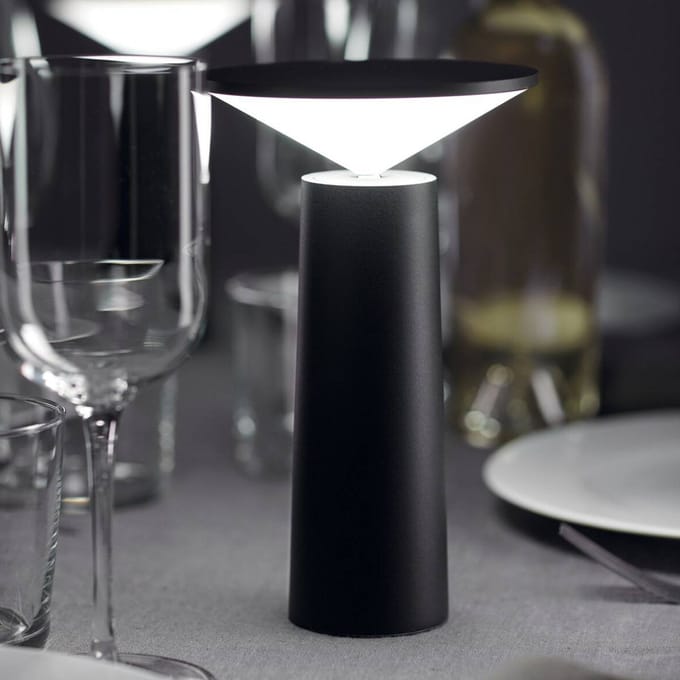LEDS-C4 LED tafellamp Cocktail, zwart Hoogte 21,5 cm