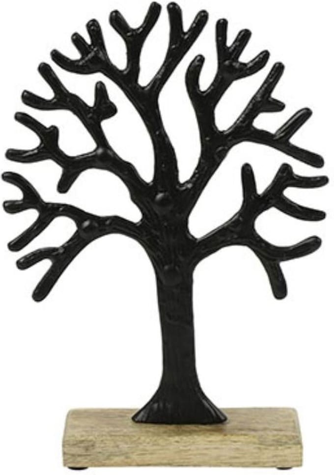 AL - Ornament boom - Novan S - Zwart- L18 B5 H25 CM