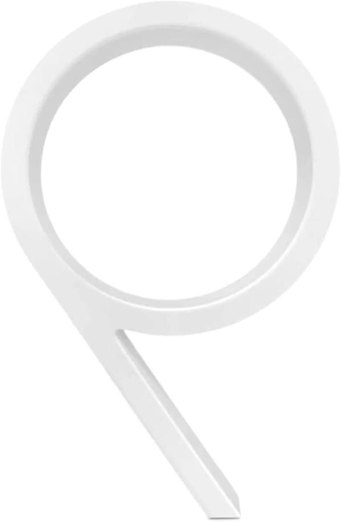 Huisnummer - Adres Plaat - Huis Identificatie - Drijvend Design - 152 mm - Wit
