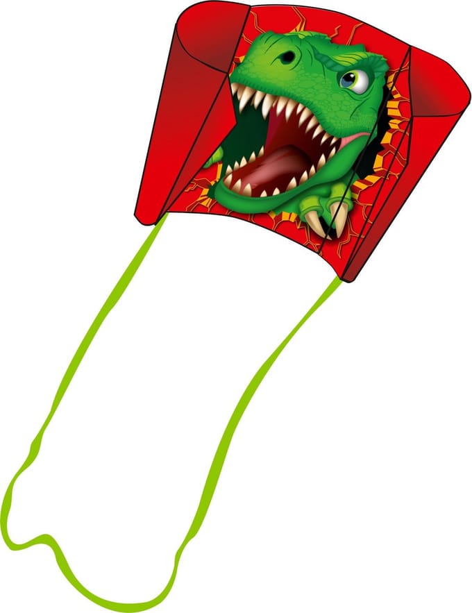 Kindervlieger HQ Sleddy T-Rex 100084 Rood 76 x 50 cm + 190 cm staart