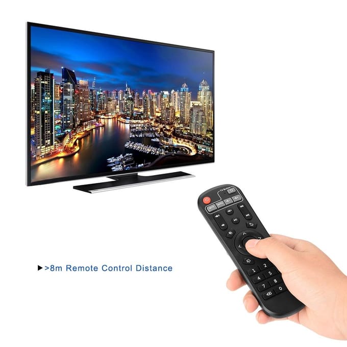 Télécommande de décodeur de contrôle précis à plus de 8 m de distance Télécommande de boîtier TV pour EVPAD black