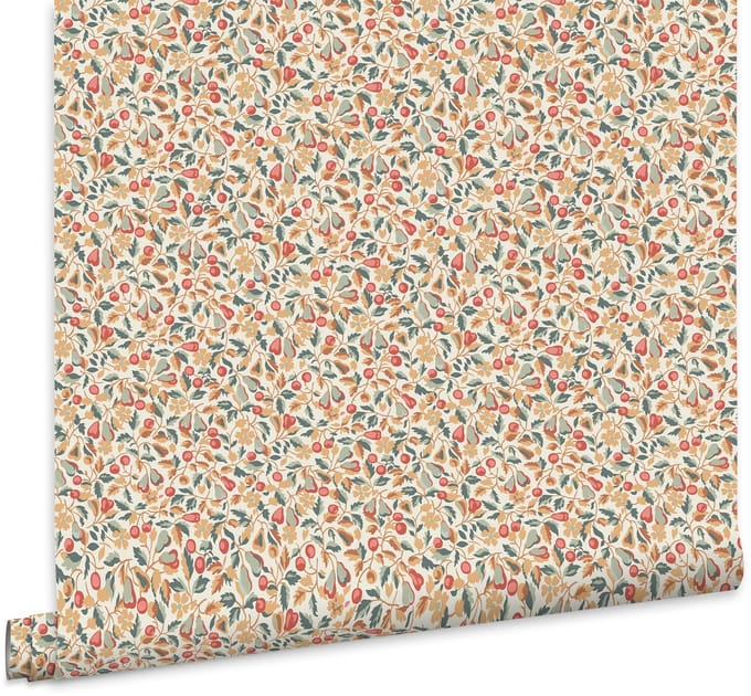 Laura Ashley Devons Grove Behang - Planten - 10mx52cm - Oranje