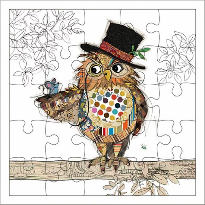 Puzzelkaart met uilenhoed Kiub Kook