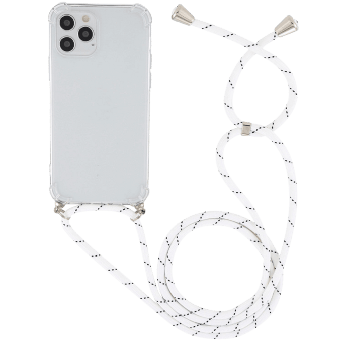 Comfycase iPhone 12 Pro Max Shockproof Telefoonhoesje met Koord Transparant