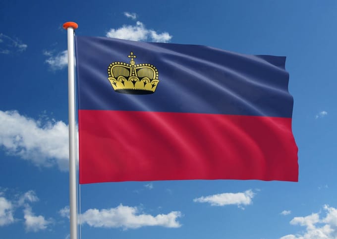 New Age Devi - Liechtensteinse Vlag - Vlag Liechtenstein - Flag - Vlaggen - Polyester - 150 x 90 cm