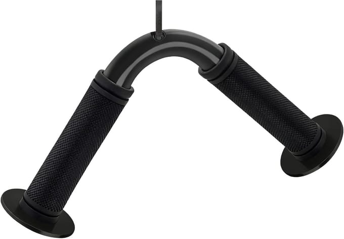 Lat Pulldown Bar - V-vorm Grip - Krachttraining Thuis - Ergonomische Antislip Grip - 29 cm - Zwart