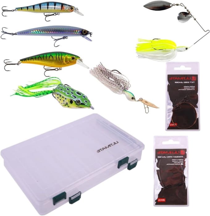 Vis Lure Set - Kunstaas Kit - Roofvis Vissen - Inclusief Leaders - 12 Delig - Multicolor
