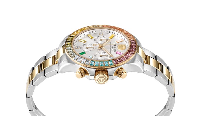 Philipp Plein - Dames Horloge Nobile Chronograph - Zilver
