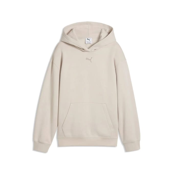 Puma ESS Centered Cat Logo kinder hoodie cremekleurig - Beige - Maat 176