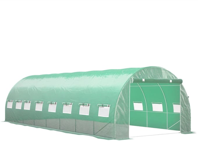 Outsunny-Tunnelkas-800x300x200cm-Polyethyleen-Groen