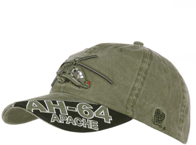 Fostex Garments - Baseball cap AH-64 Apache stone washed (kleur: Groen / maat: NVT)