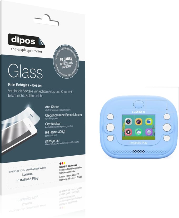 dipos – 2x Pantserfolie geschikt voor Lamax InstaKid2 Play | 9H Screenprotector