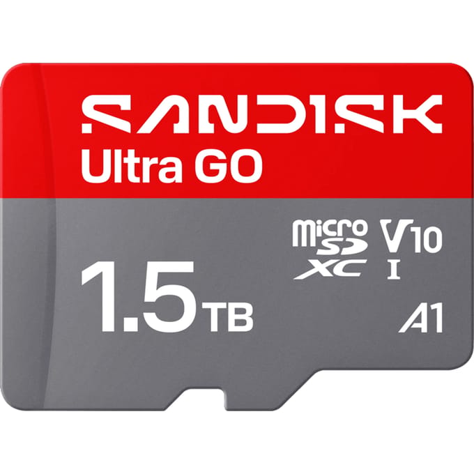SanDisk microSDXC Ultra GO 1,5TB (UHS-I, V10, U1, C10, A1, R190 MB/s, Full Video HD