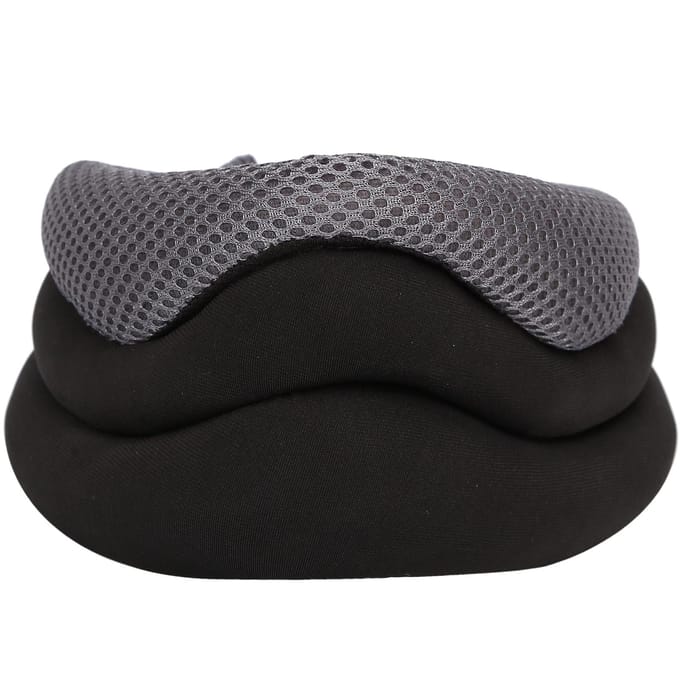 Collier cervical en éponge Respirant Coussin en U Soutien du cou Orthèse pour dormir Noir Gris gray