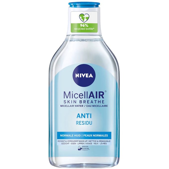 NIVEA Essentials Verfrissend & Verzorgend Micellair Water - Normale huid - Make up Remover - Cleanser met Vitamine E - 400 ml