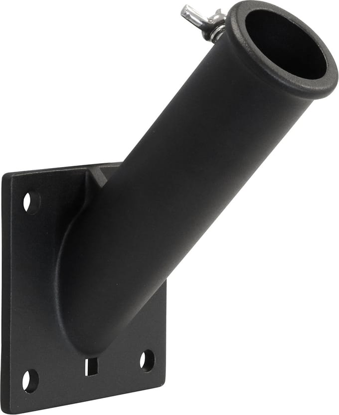 RVS Land Vlaggenstokhouder - Mat Zwart RVS fijnstructuur - 32 mm
