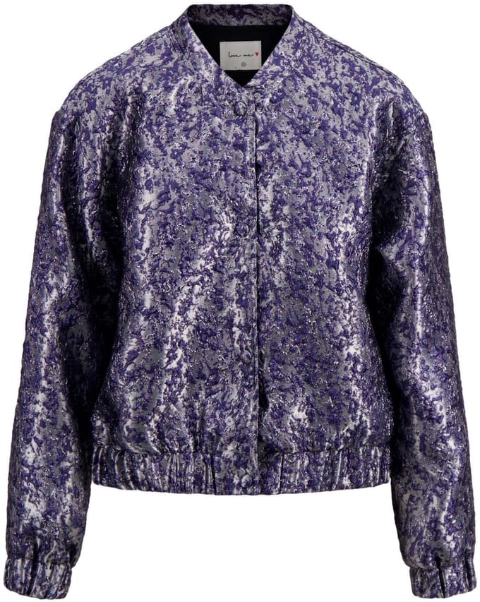 Zusss Blazer Jacquard Glans Jasje 0310 033 Night Blue Dames Maat - XL