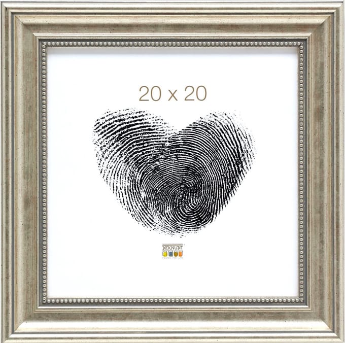 Deknudt Frames fotolijst S45HD1 - zilverkleur - parelbiesje - 20x20 cm