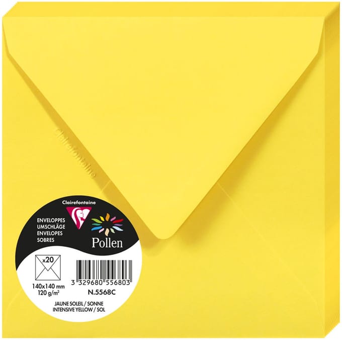 Stuifmeel van Clairefontaine enveloppe 140 mm, kersenrood