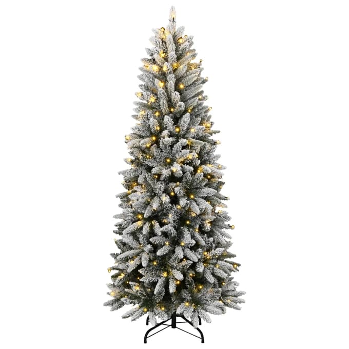 vidaXL Kunstkerstboom met 300 LED's en sneeuw 180 cm