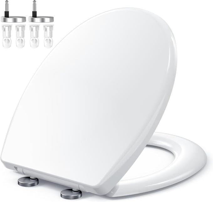 Toiletbril - Zachte sluiting - Badkamer upgrade - Quick release functie - Standaard O-vorm - Wit