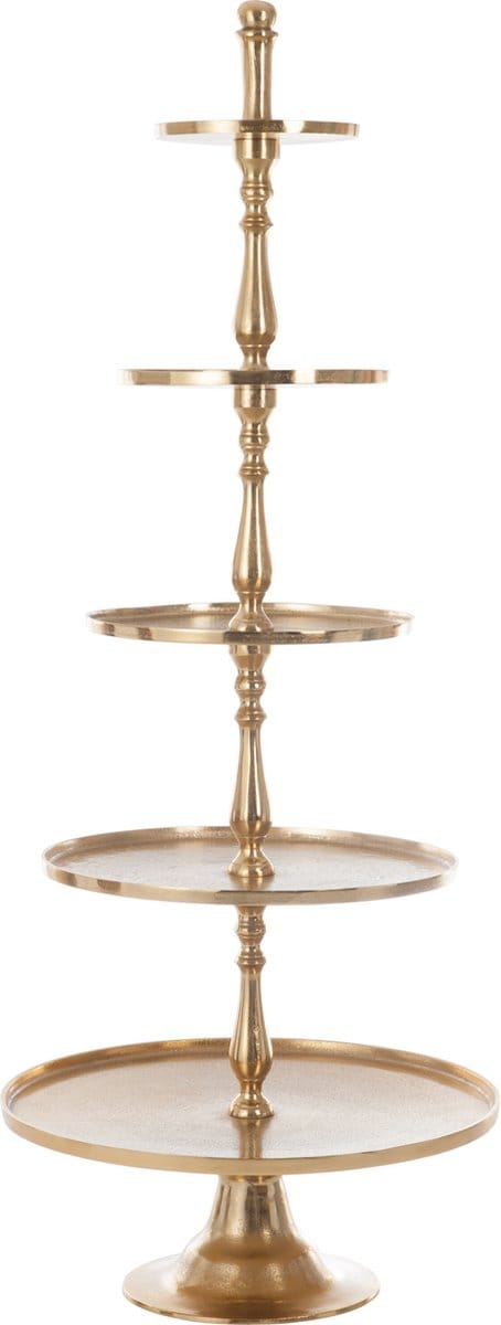 J-Line plateau 5 niveaus Rond - aluminium - goud