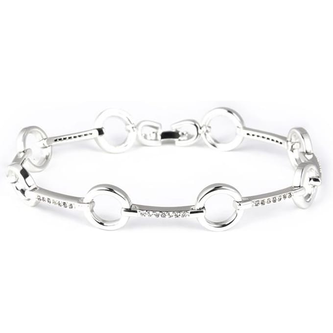 Luxenter Armband met schitterende zirkonia en rhodiumafwerking - Dimaran