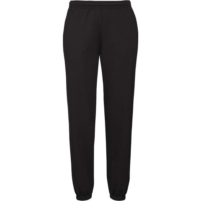 Fruit of the Loom Heren Klassiek Elastisch Manchet Joggingbroek (Zwart)