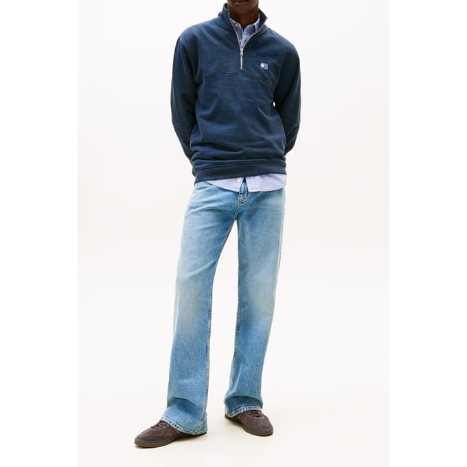 Tommy Hilfiger Regular Badge Quarter-zip Jumper Dark Night Navy Taglia: S | Maglioni a maglia Outlet | Uomo | Nero
