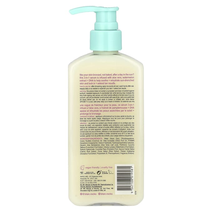 b.tan, Gebruind Niet Gebakken, Bruiningsversterkend, 3-in-1 Hydra Serum, 8 fl oz (237 ml) white