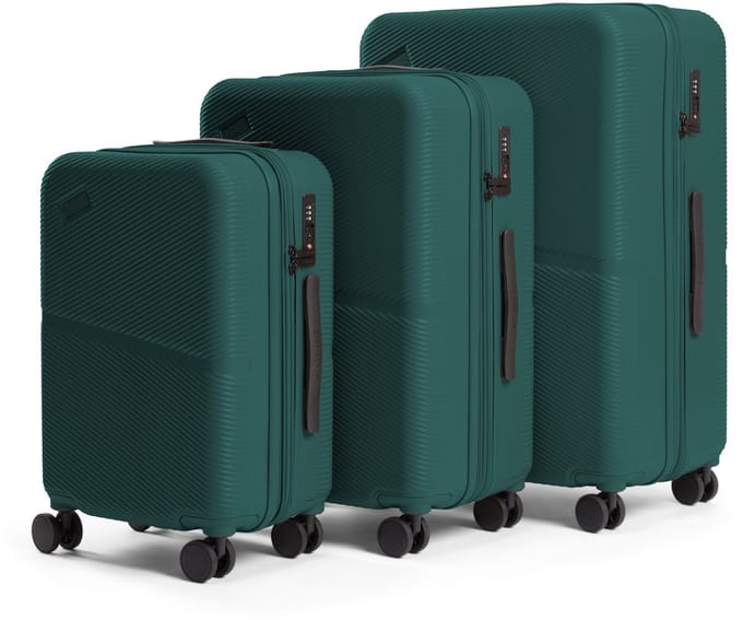 AttitudeZ Crossline Reiskoffer Set Seaweed Green - TSA slot