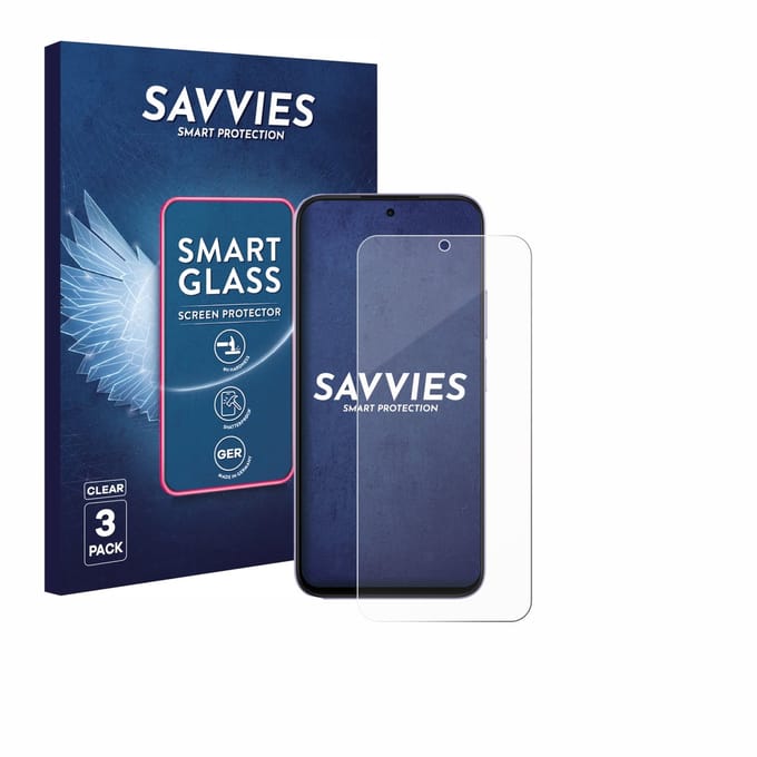 3 Stuks Savvies Screenprotector - geschikt voor Oppo A6x 5G - beschermfolie glas transparant