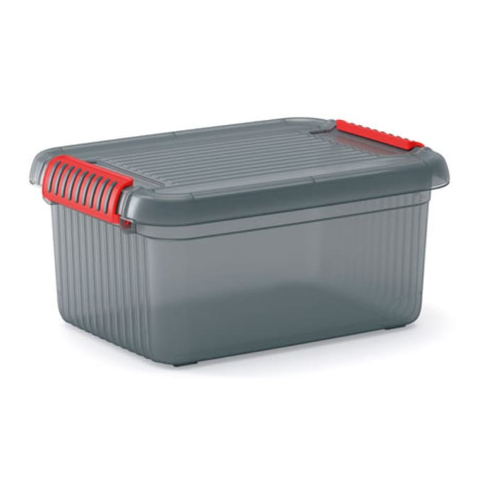 Kis K Latch opbergbox S met deksel 14 l transparant