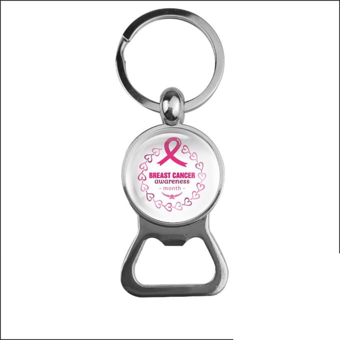 Bieropener Glas - Breast Cancer