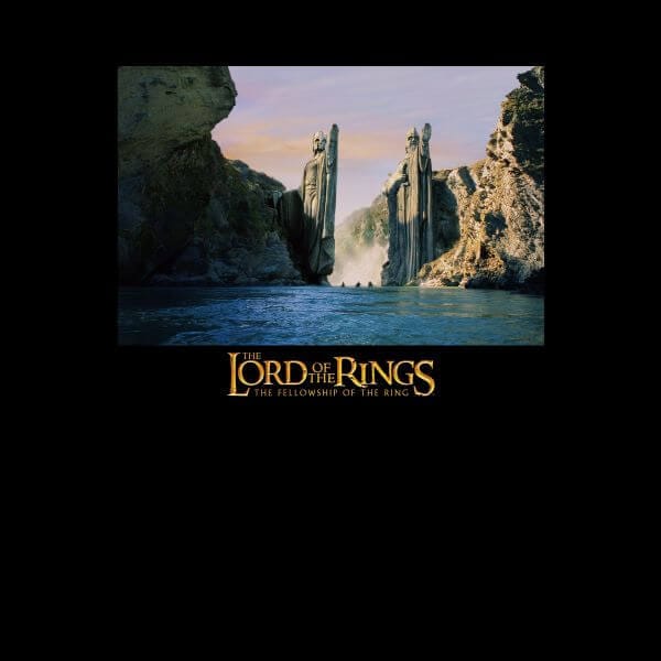 Lord Of The Rings Argonath Women's T-Shirt - Black - L