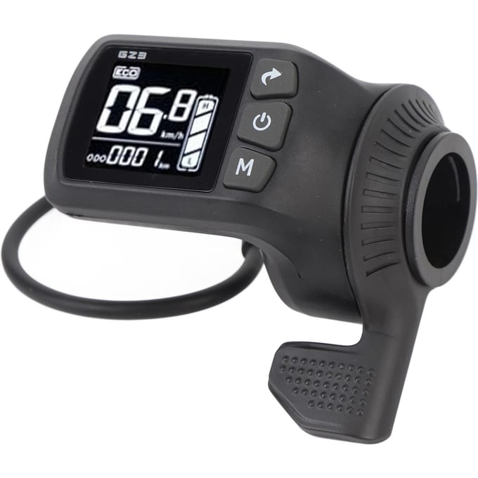 Écran LCD pour vélo électrique 2 en 1 Étanche Connecteur 5 broches Écran pour vélo électrique black
