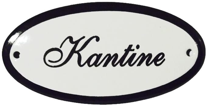 Deurbord Kantine