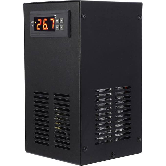 20L Aquarium Koeler Wifi Digitaal Display Laag Geluidsniveau APP Bediening Vis Tank Koelsysteem voor Aquacultuur 0.35A US Stekker black