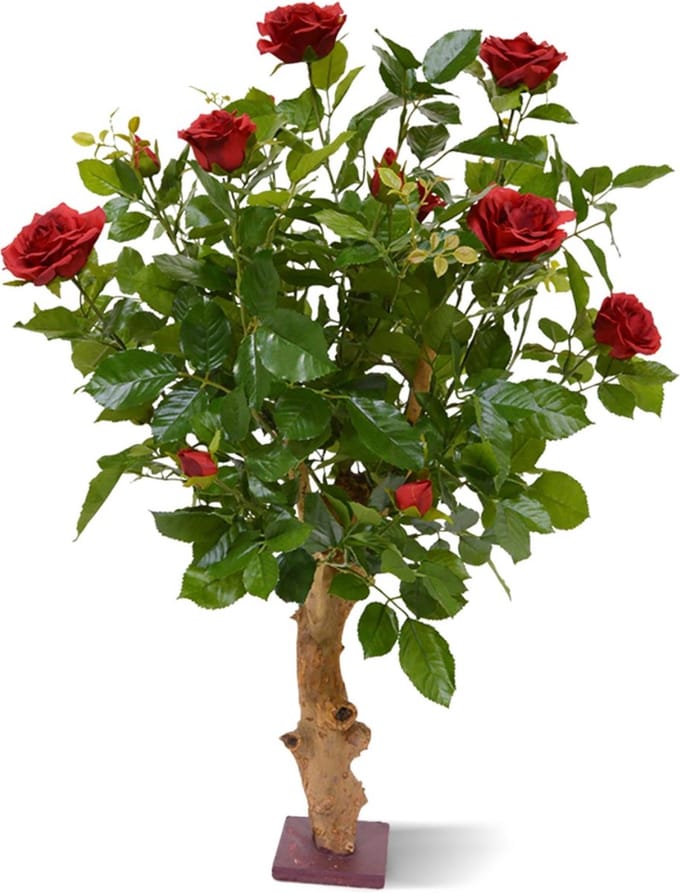Kunstroos op stam 75cm - rood