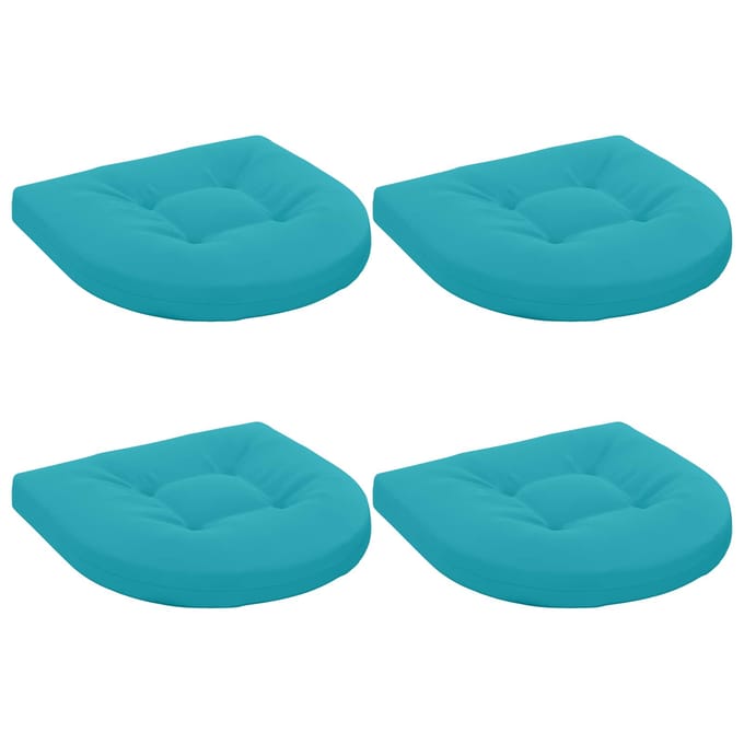 vidaXL - 4-Piece - Zitkussens - 4 - st - 100% - Polyester - Turquoise - 45 - x - 45 - x - 5 - cm