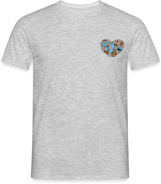Sesamstraat Koekiemonster Hart T-Shirt Heren