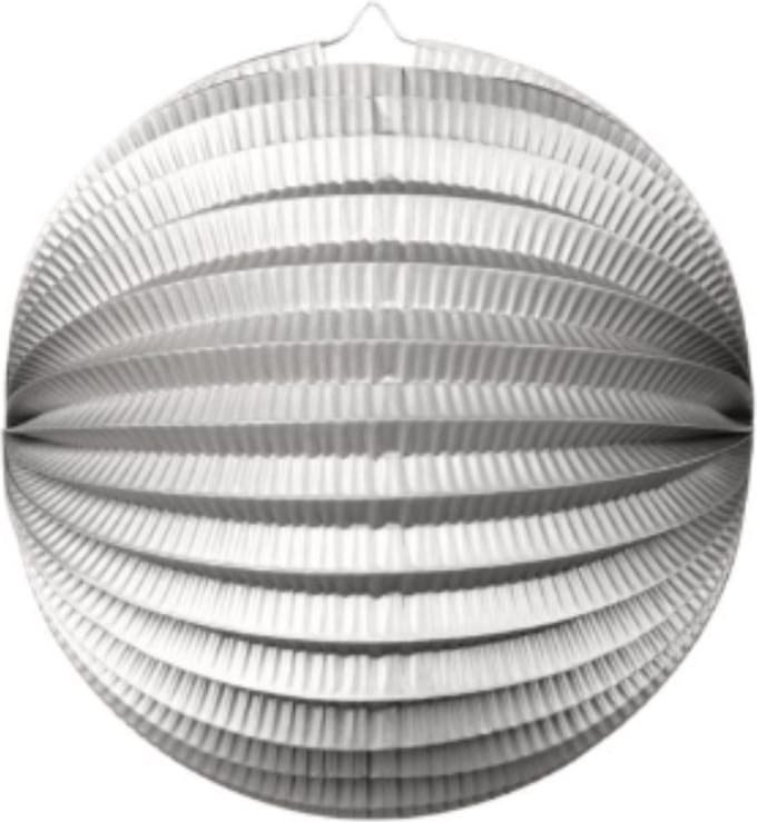 Wefiesta - lampion - Metallic Zilver - (25 cm)