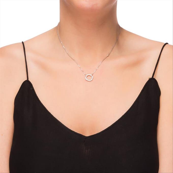 Collier - LUXENTER - Thilak - Argent 925 - Rhodié - Zircone Taille Brillantante blanc