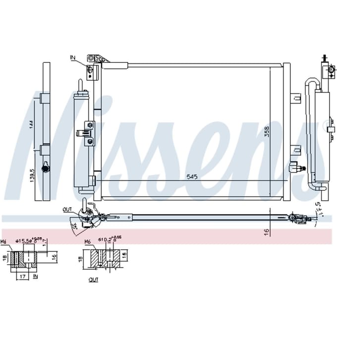 Condensator, airconditioning NISSENS 940142