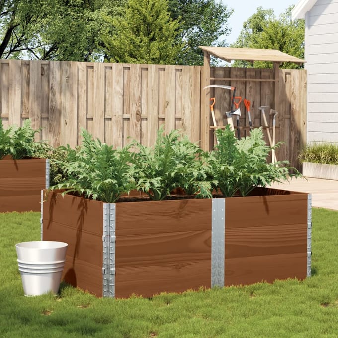 vidaXL - Plantenbak - 150x100 - cm - massief - grenenhout - bruin
