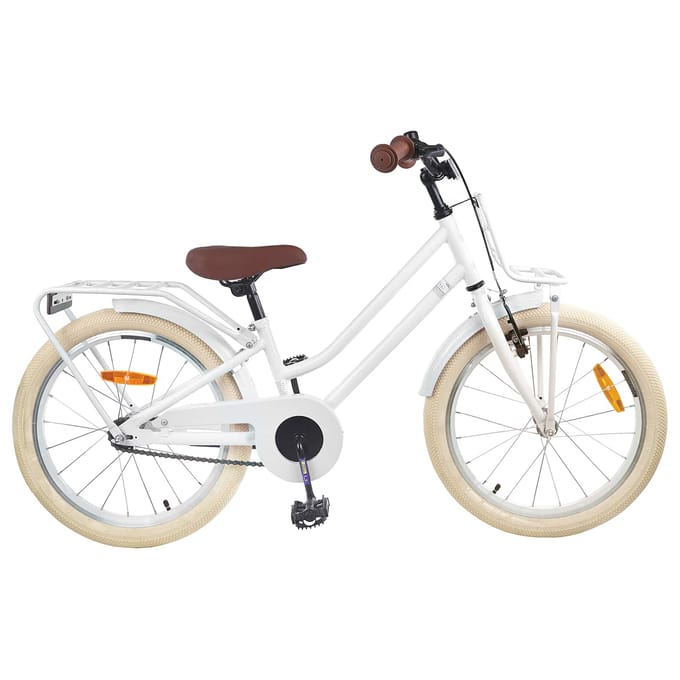 vidaXL - Kinderfiets - 18 - Inch - voor - 5-7 - jaar - oud - Wit