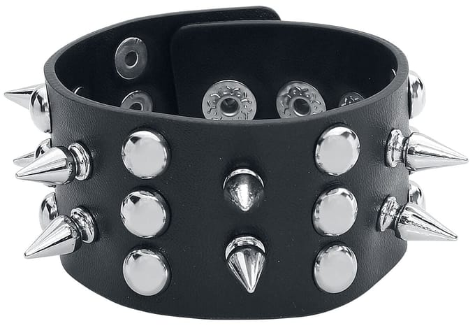 Gothicana by EMP - Gothic Armband met studs - Studs - zwart